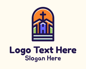 Sacrament - Chapel Cross Arch logo design