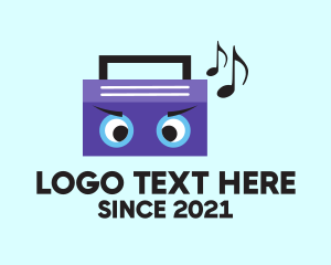 Recording Label - Radio Music Mascot logo design