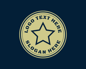 Corps - Military Star Badge logo design