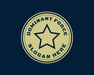 Military Star Badge logo design