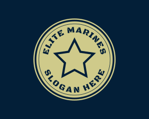 Marines - Military Star Badge logo design
