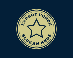 Authority - Military Star Badge logo design