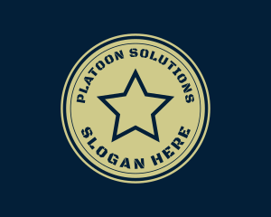 Platoon - Military Star Badge logo design