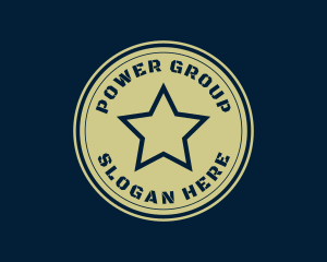 Soldier - Military Star Badge logo design