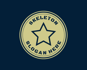 Golden - Military Star Badge logo design