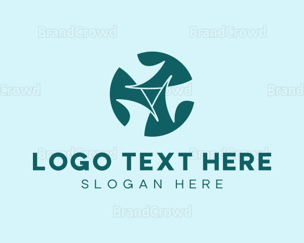 Abstract Propeller Symbol Logo