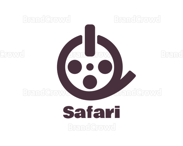 Film Reel Button Logo