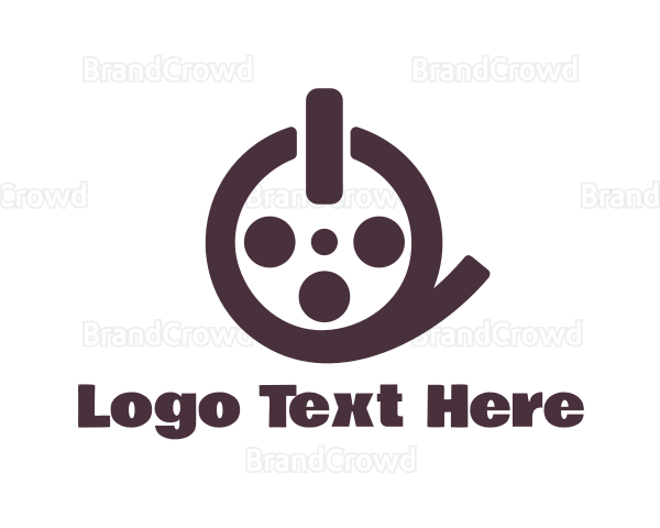 Film Reel Button Logo