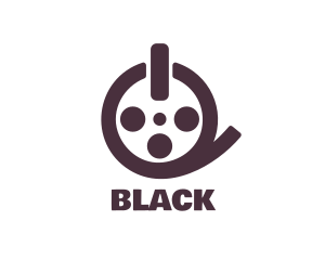 Movie App - Film Reel Button logo design