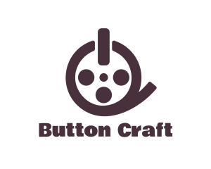 Film Reel Button logo design