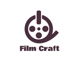 Cinematography - Film Reel Button logo design