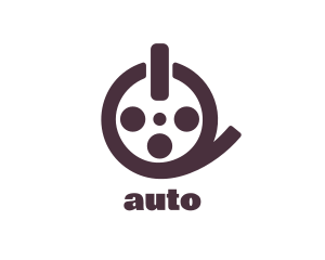 Outdoor-cinema - Film Reel Button logo design