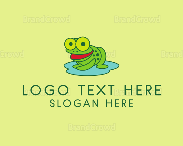 Happy Pond Frog Logo