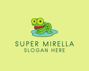 Zoo - Happy Pond Frog logo design