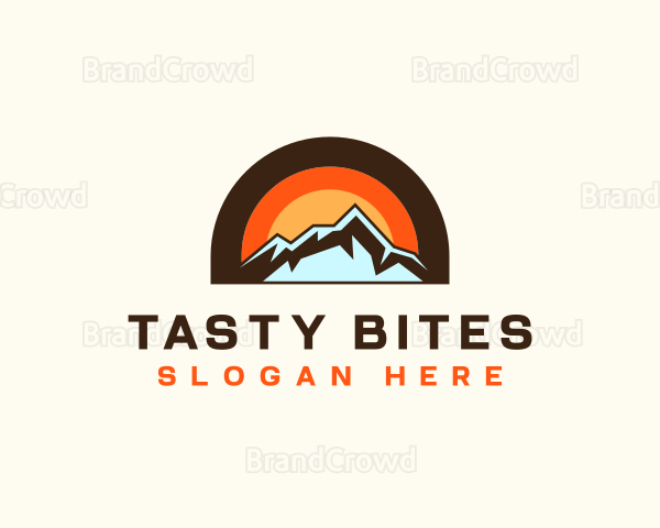 Rustic Travel Mountain Logo