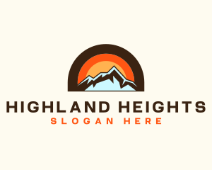 Rustic Travel Mountain logo design