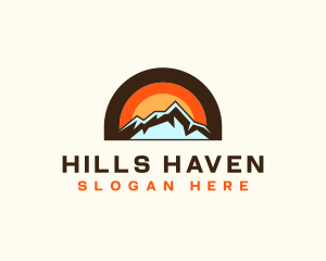 Rustic Travel Mountain logo design