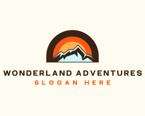 Rustic Travel Mountain logo design