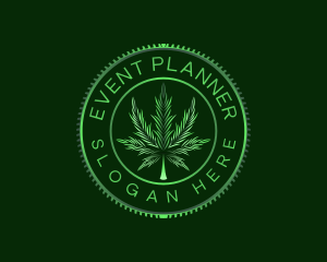 Organic - Marijuana Plant Cannabis logo design