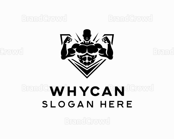 Bodybuilding Fitness Trainer Logo