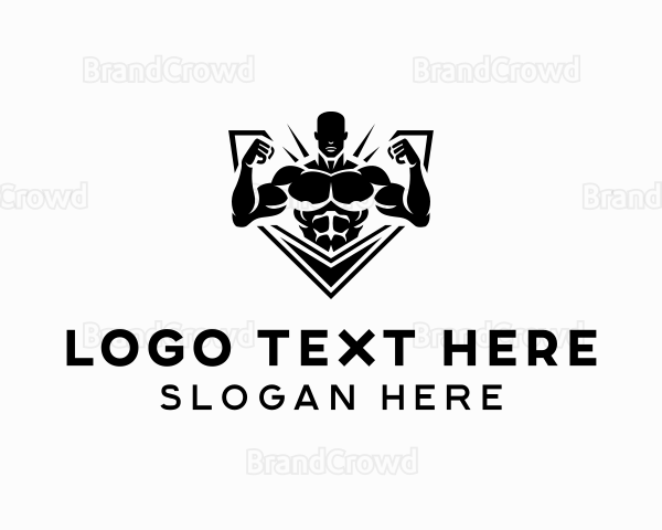 Bodybuilding Fitness Trainer Logo