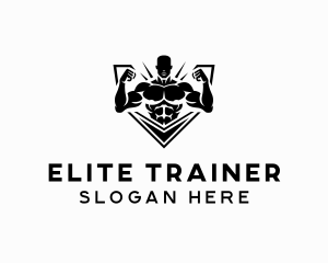 Bodybuilding Fitness Trainer logo design