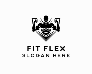 Bodybuilding Fitness Trainer logo design