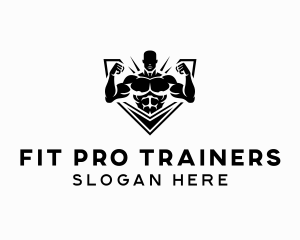 Bodybuilding Fitness Trainer logo design