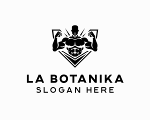 Man - Bodybuilding Fitness Trainer logo design