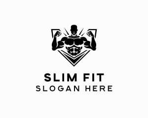 Bodybuilding Fitness Trainer logo design