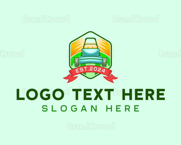 Lawn Mower Landscaping Logo