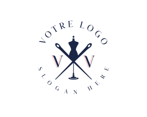 Boutique - Fashion Needle Mannequin logo design