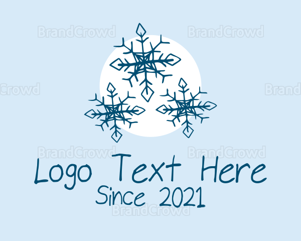 Holiday Winter Snowflake Logo