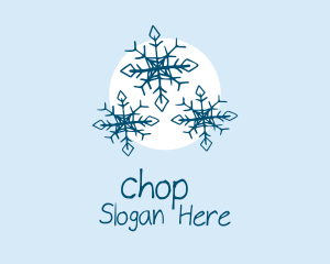 Holiday Winter Snowflake Logo