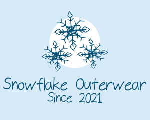 Holiday Winter Snowflake logo design