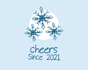 Frozen - Holiday Winter Snowflake logo design