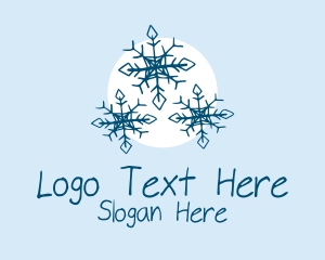 Holiday Winter Snowflake Logo