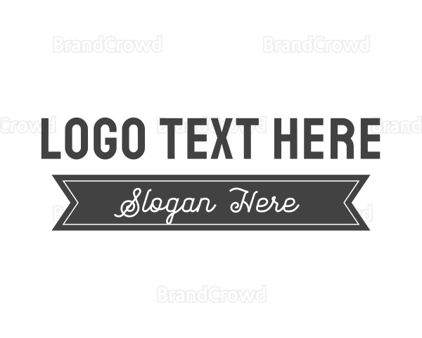 Ribbon Banner Business Logo