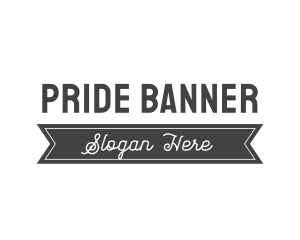 Ribbon Banner Business logo design