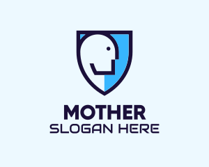 Cyber - Human Face Shield logo design
