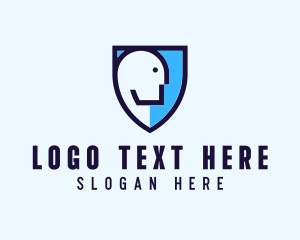 Web - Human Face Shield logo design