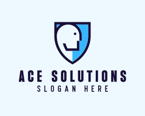 Human Face Shield logo design