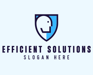 Human Face Shield logo design