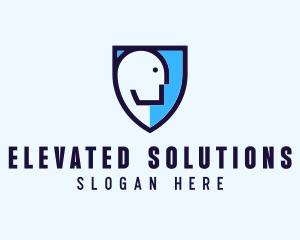 Human Face Shield logo design