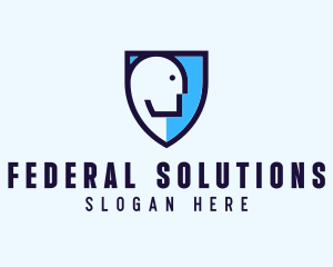 Human Face Shield logo design