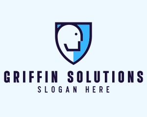 Human Face Shield logo design