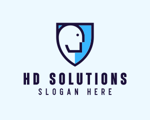 Human Face Shield logo design