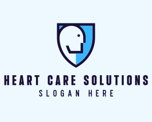 Human Face Shield logo design