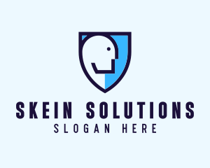 Human Face Shield logo design