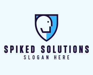 Human Face Shield logo design